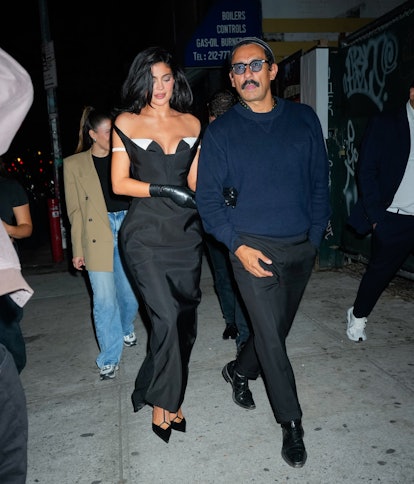 NEW YORK, NEW YORK - MAY 01: Kylie Jenner is seen heading to a Met Gala afterparty on May 1, 2023 in...