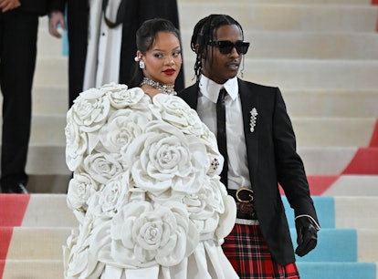 ASAP Rocky and Rihanna at the 2023 Met Gala 