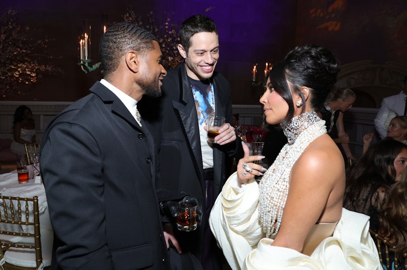 NEW YORK, NEW YORK - MAY 01: (L-R) Usher, Pete Davidson, and Kim Kardashian attend The 2023 Met Gala...