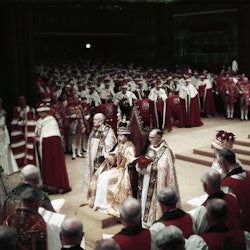 (Original Caption) Coronation. London, England: Queen Elizabeth, just after the crowning.
