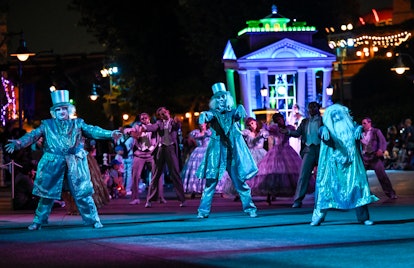 Anaheim, CA - September 09: Ghosts from The Haunted Mansion during the Frightfully Fun Parade at Oog...