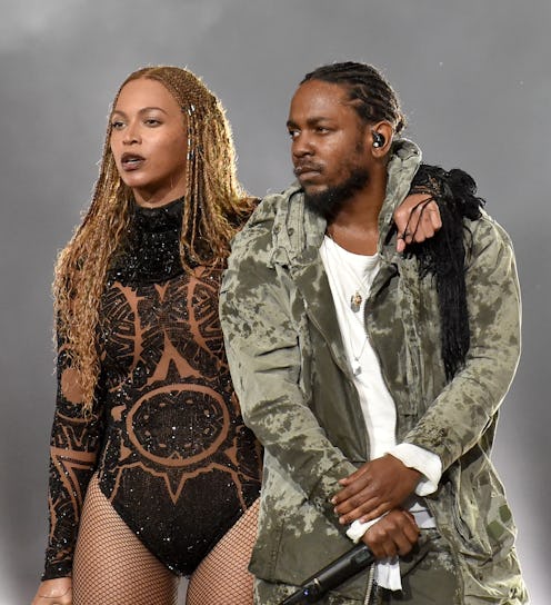LOS ANGELES, CA - JUNE 26: Recording artists Beyonce (L) and Kendrick Lamar perform onstage during ...