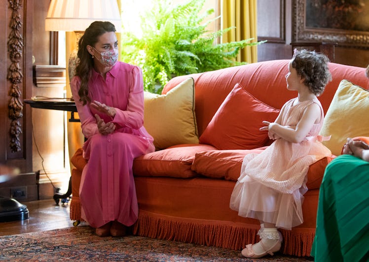 Catherine, Duchess of Cambridge meets Mila Sneddon