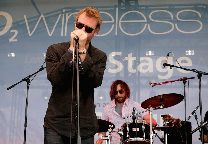 Matt Berninger, lead singer of The National performs on the O2 Stage during Day Two of the O2 Wirele...