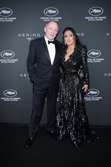 François-Henri Pinault and Salma Hayek Pinault attend the Kering Women In Motion Awards