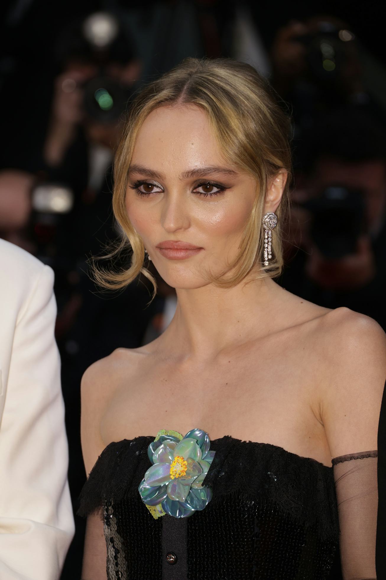CANNES, FRANCE - MAY 22: Lily-Rose Depp attends the "The Idol" red carpet during the 76th annual Can...
