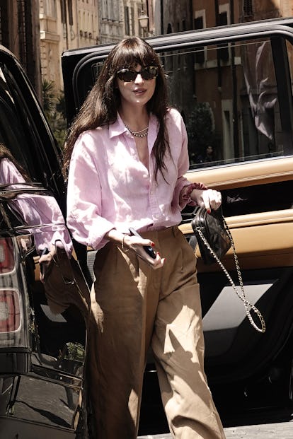 ROME, ITALY - MAY 23: Dakota Johnson is seen on May 23, 2023 in Rome, Italy. (Photo by MEGA/GC Image...