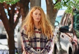 HOBOKEN, NJ - MAY 18: Blake Lively is seen on the set of "It Ends With Us" on May 18, 2023 in Hoboke...