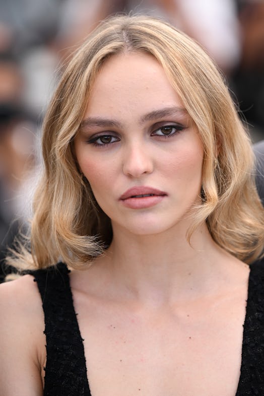 Lily Rose Depp brown eyeshadow at Cannes 2023