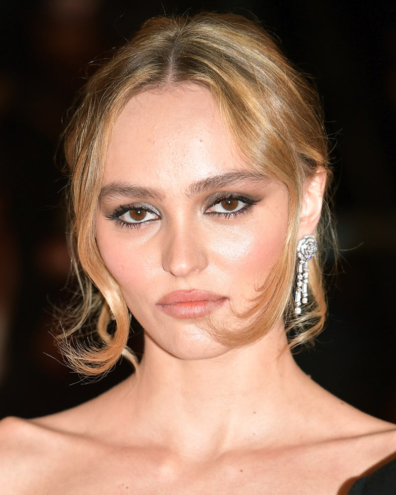 Lily-Rose Depp shimmer eyeshadow at The Idol Cannes premiere