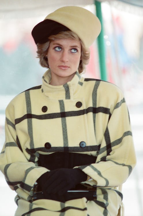 Princess Diana wearing blue eyeliner in 1988.