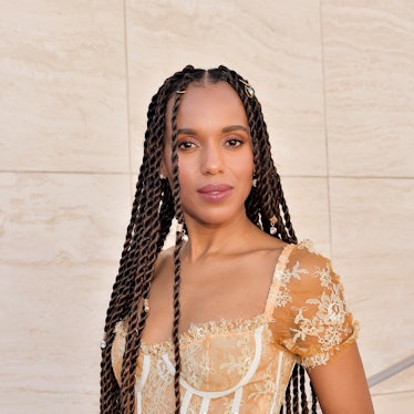 Kerry Washington Senegalese twists with rings and cuffs