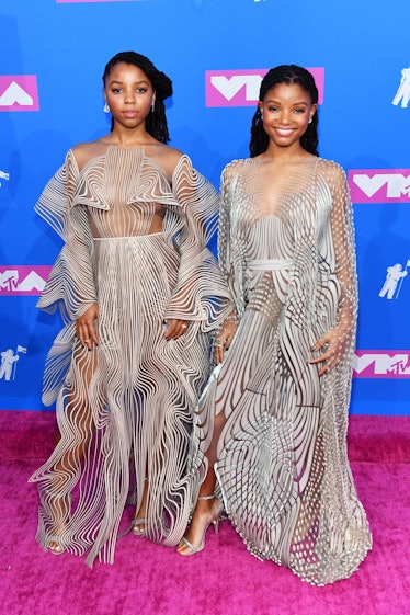 NEW YORK, NY - AUGUST 20:  Chloe X Halle attends the 2018 MTV Video Music Awards at Radio City Music...