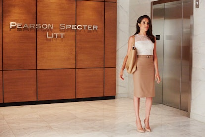SUITS -- "Faith" Episode 510 -- Pictured: Meghan Markle as Rachel Zane -- (Photo by: Shane Mahood/US...