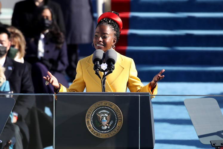 Youth Poet Laureate Amanda Gorman speaks during the inauguration of U.S. President-elect Joe Biden o...