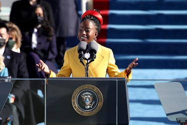 Youth Poet Laureate Amanda Gorman speaks during the inauguration of U.S. President-elect Joe Biden o...