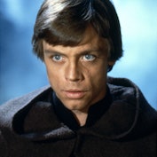 American actor Mark Hamill on the set of Star Wars: Episode VI - Return of the Jedi directed by Wels...