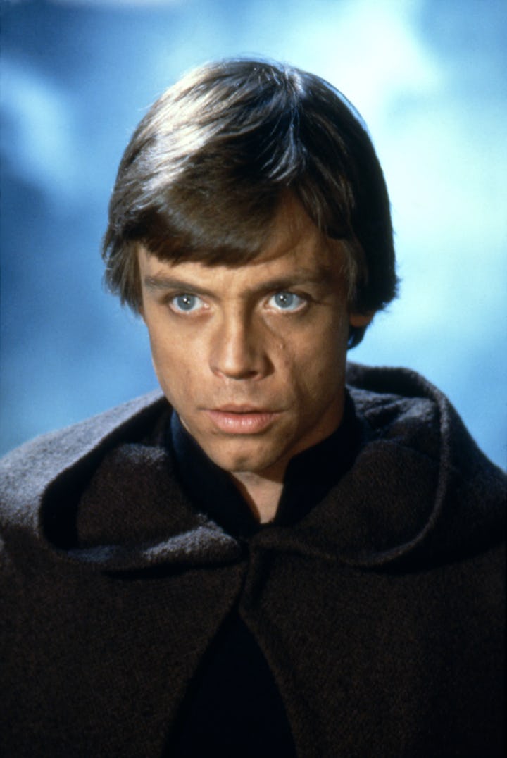American actor Mark Hamill on the set of Star Wars: Episode VI - Return of the Jedi directed by Wels...