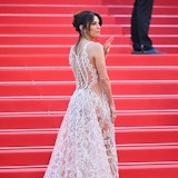CANNES, FRANCE - MAY 26: Eva Longoria attends the "The Old Oak" red carpet during the 76th annual Ca...