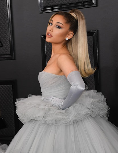 Ariana Grande arrives for the 62nd Annual Grammy Awards on January 26, 2020.
