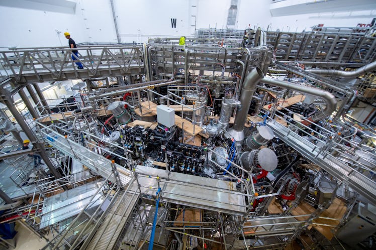 09 August 2022, Mecklenburg-Western Pomerania, Greifswald: View of the research reactor "Wendelstein...