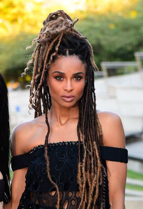 Ciara ombre locs with topknot