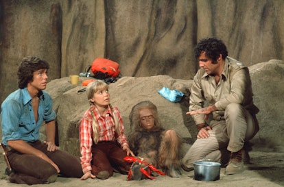 LAND OF THE LOST -- Pictured: (l-r) Wesley Eure as Will Marshall, Kathy Coleman as Holly Marshall, P...