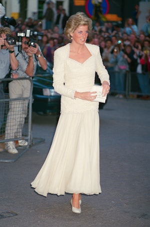 Princess Diana, Princess of Wales, attends the film premiere of Back To The Future 3 at The Empire T...