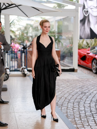 Elle Fanning is seen during the 76th Cannes film festival at Hotel News  Photo - Getty Images