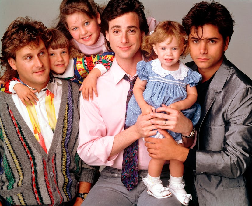 Los Angeles, CA - 1989: (L-R) Dave Coulier, Jodie Sweetin, Candace Cameron Bure, Bob Saget, Mary-Kat…