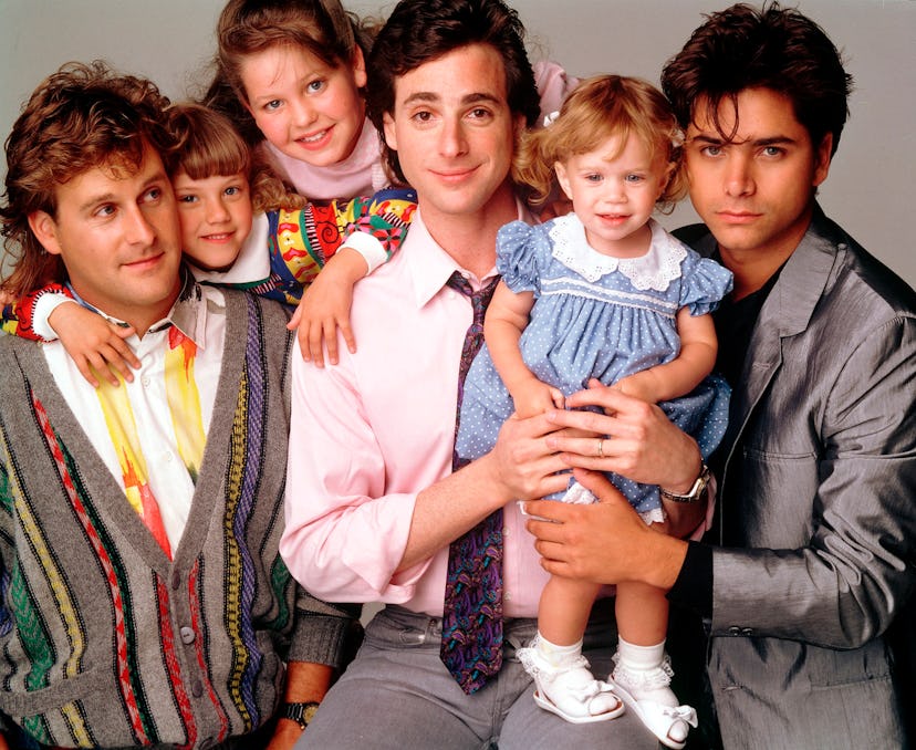 Los Angeles, CA - 1989: (L-R) Dave Coulier, Jodie Sweetin, Candace Cameron Bure, Bob Saget, Mary-Kat...
