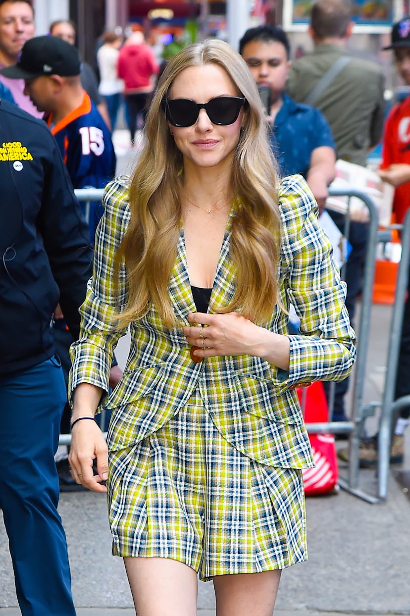 NEW YORK, NEW YORK - MAY 30: Amanda Seyfried is seen arriving at 'Good Morning America'  on May 30, ...
