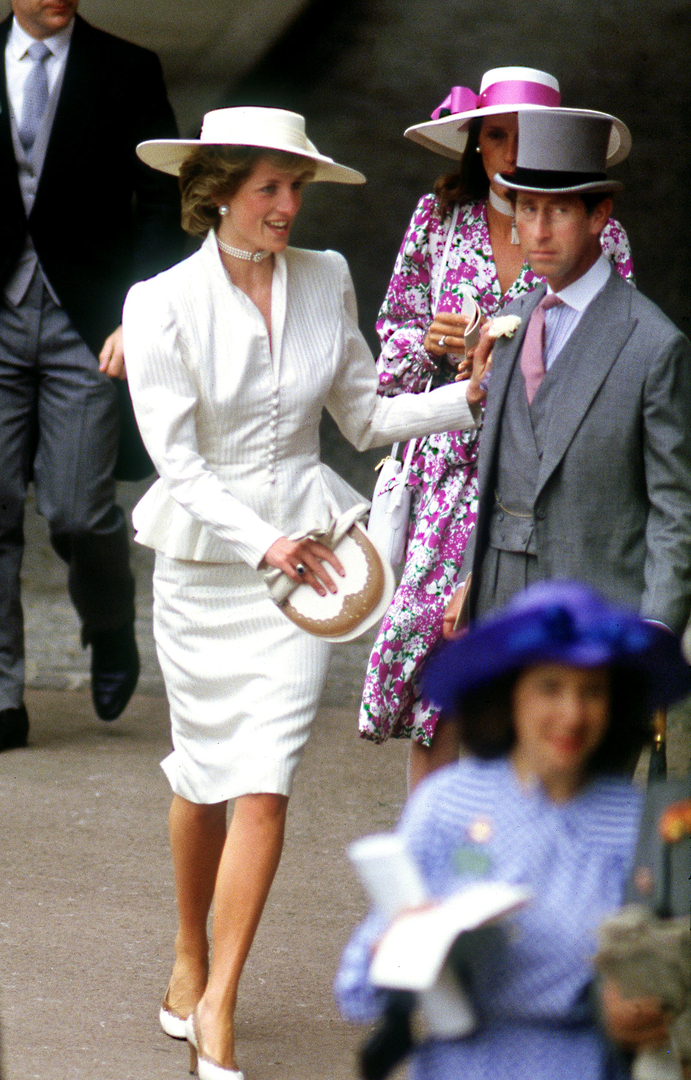 The Prince and Princess of Wales in the royal enclosure at Royal Ascot, June 1986. Princess Diana we&hellip;