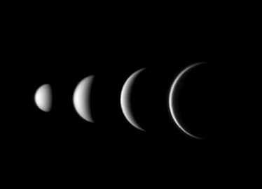 UNSPECIFIED - JANUARY 30:  This set of images taken in 2004 show the phases and relative size of Ven...