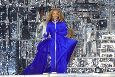 Beyoncé performs onstage during the “RENAISSANCE WORLD TOUR” at the Tottenham Hotspur Stadium.