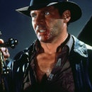 American actor Harrison Ford as the eponymous archaeologist in a scene from the film 'Indiana Jones ...