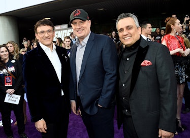 Anthony Russo, Kevin Feige and Joe Russo (Photo by Michael Buckner/Variety/Penske Media via Getty Im...