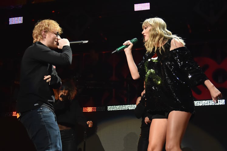 NEW YORK, NY - DECEMBER 08:  Taylor Swift and Ed Sheeran perform onstage at the Z100's Jingle Ball 2...