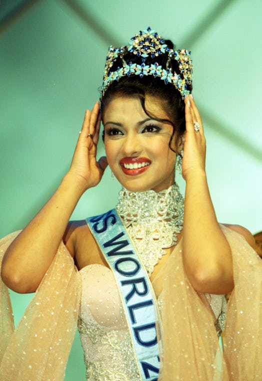The winner of Miss World 2000, Miss India, Priyanka Chopra, 18