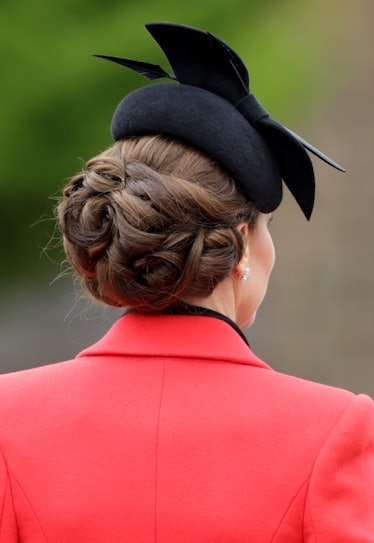 Catherine, Princess of Wales smiles during a visit to the 1st Battalion Welsh Guards 