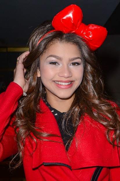 Zendaya in Disney years with long curls in 2012