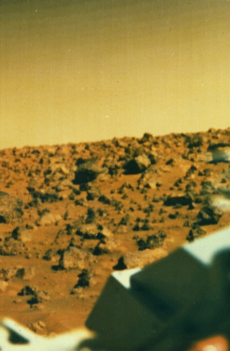 6th September 1976: The view south from Viking 2, one of two probes sent to investigate the surface...