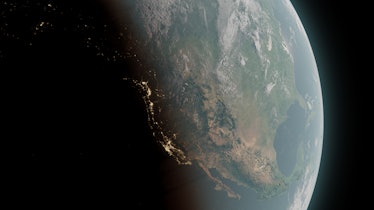 An image of the Earth from space.