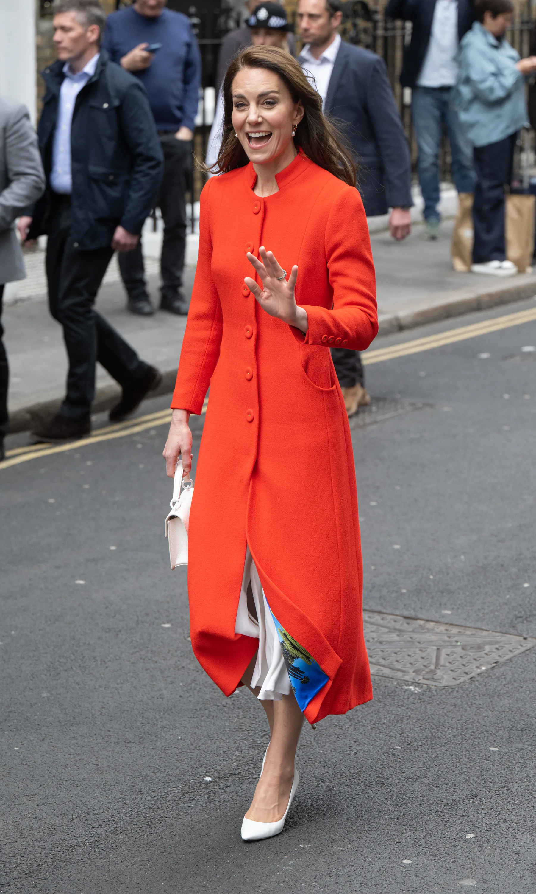 open lace back dress Kate Middleton Orange Red A-Line Dress  Mislish