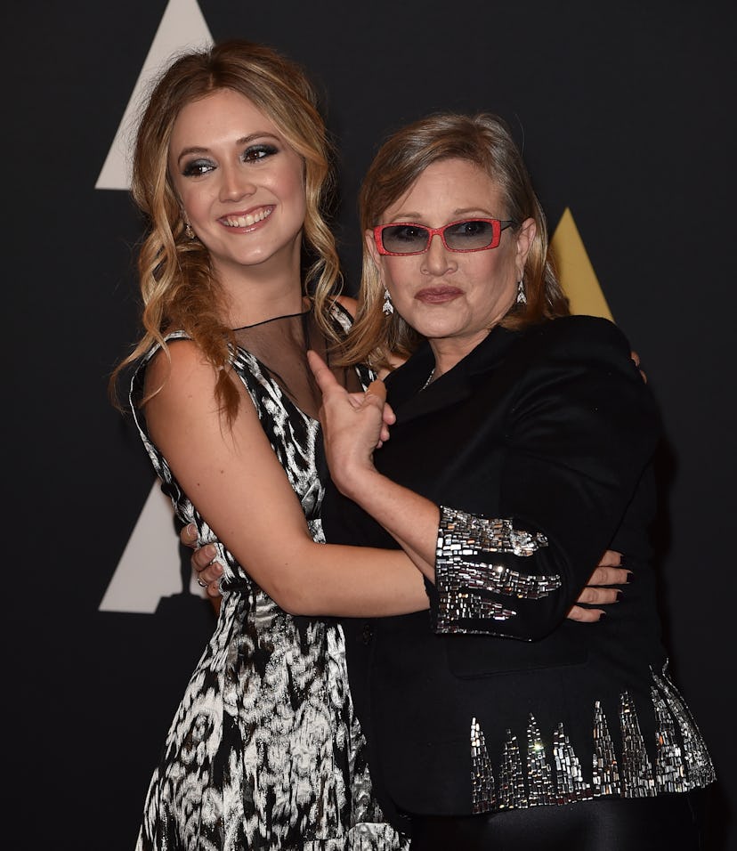 Billie Lourd and Carrie Fisher at Governors Ball 2015