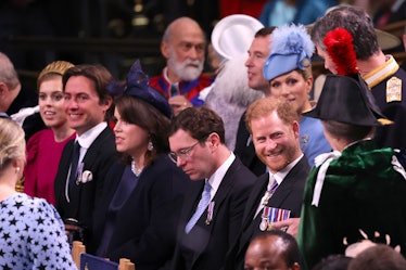Prince Harry, Duke of Sussex attends the Coronation of King Charles III and Queen Camilla 