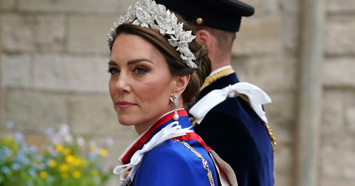 princess kate's coronation dress Kate Middleton Wears White Alexander McQueen Gown with to King Charles III's Coronation