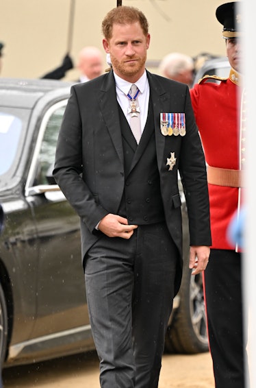 لندن، انگلیس - 06 مه: شاهزاده هری، دوک ساسکس برای تاجگذاری پادشاه چارلز دوم وارد می شود...