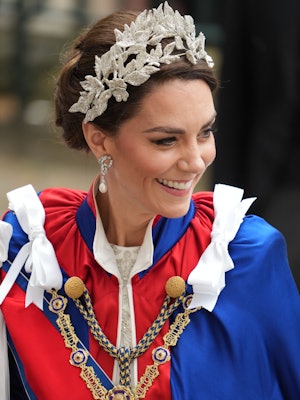 Catherine, Princess of Wales arrives ahead of the Coronation of King Charles III.