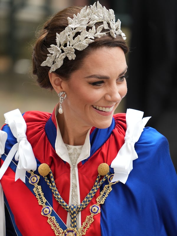 Catherine, Princess of Wales arrives ahead of the Coronation of King Charles III.